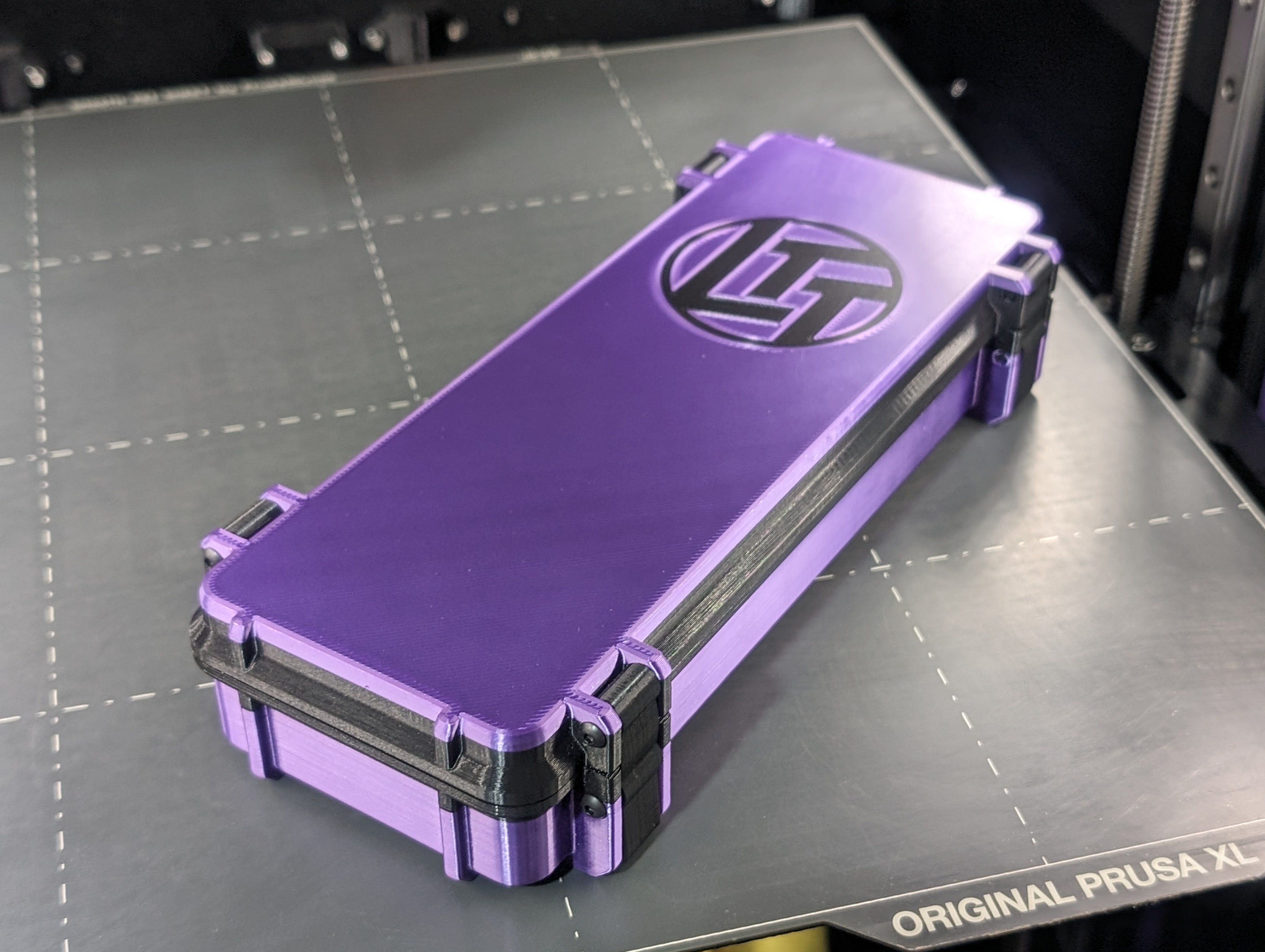 LTT screwdriver case printed in purple on Prusa XL